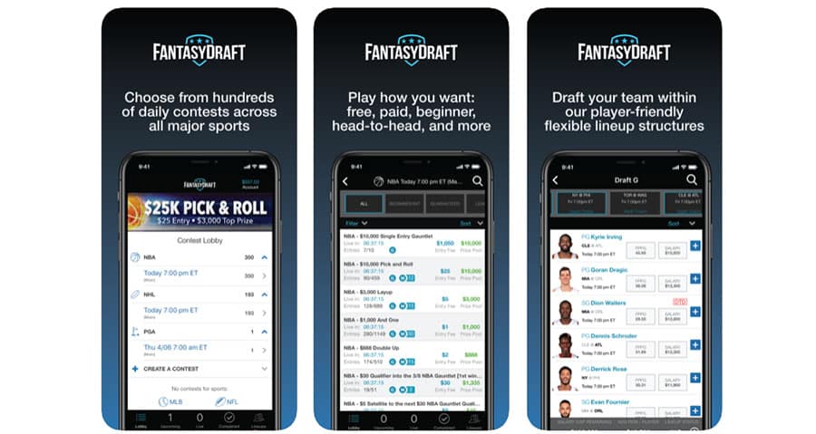 fantasydraft app overview - best daily fantasy apps