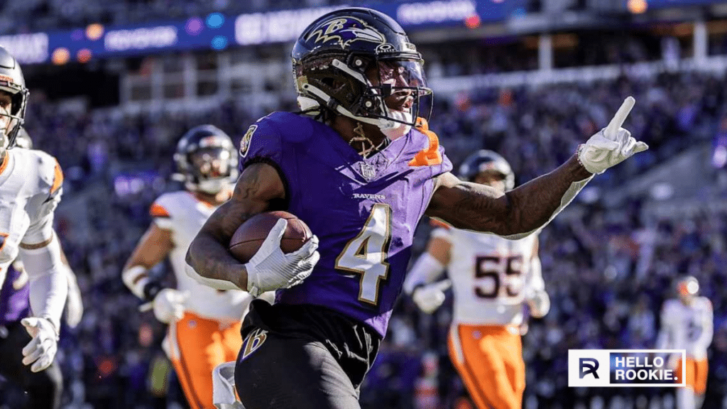 Zay Flowers of the Baltimore Ravens