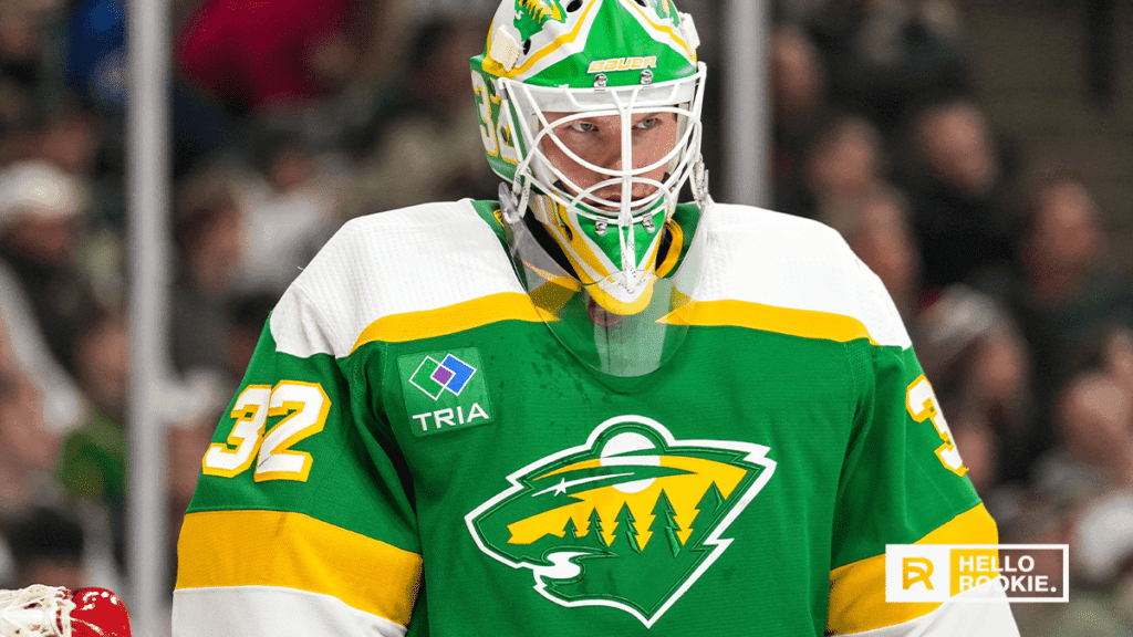 Filip Gustavsson is in between the pipes for the Minnesota Wild as they take on the Detroit Red Wings