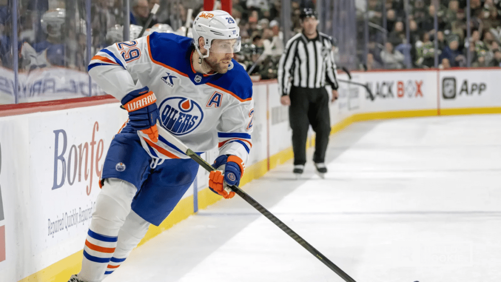 Leon Draisaitl leads the Oilers in total points as they go up against the St Louis Blues