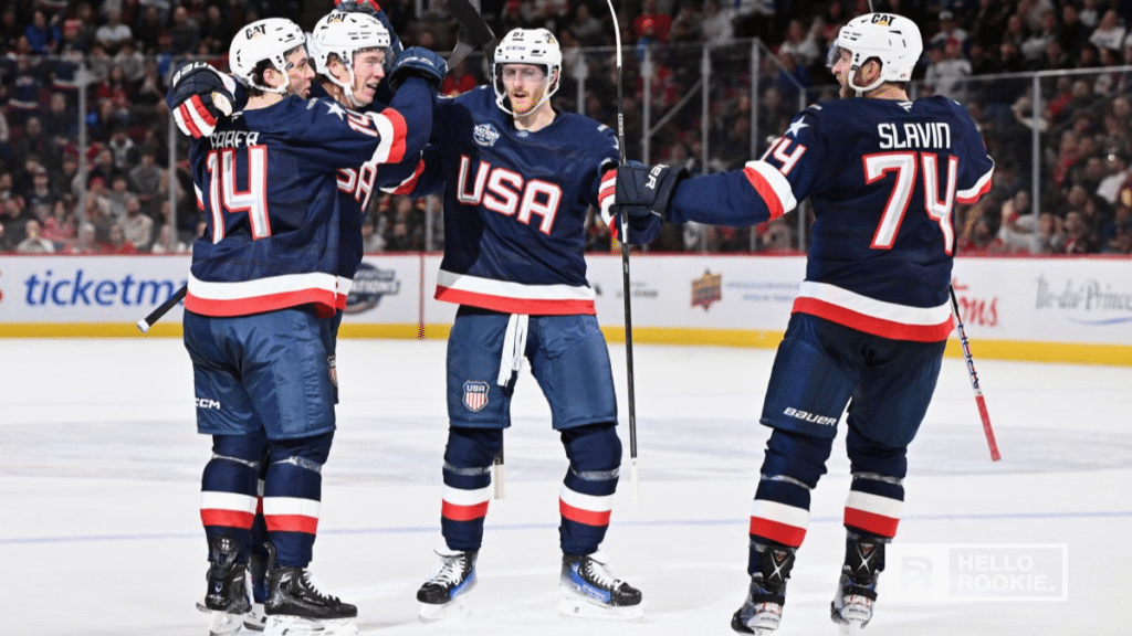 Team USA takes on Team Canada in the NHLs 4 Nations Face Off Final