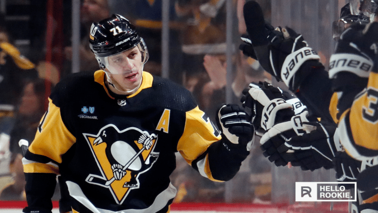Evgeni Malkin of the Pittsburgh Penguins skates at home vs the Columbus Blue Jackets.