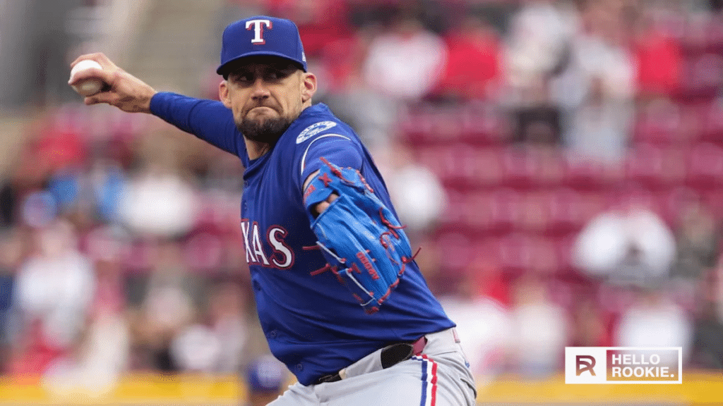 Nathan Eovaldi of the Texas Rangers looks to stay dominant as they take on the Chicago Cubs at Wrigley Field