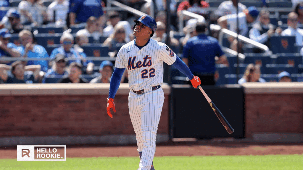 Juan Soto of the New York Mets steps in against the Pirates