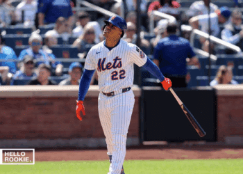 Juan Soto of the New York Mets steps in against the Pirates