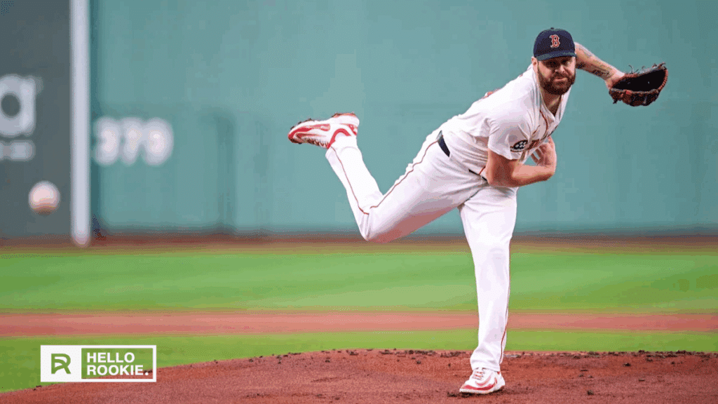 Lucas Giolito of the Boston Red Sox takes the mound against the Chicago Cubs at Wrigley Field.