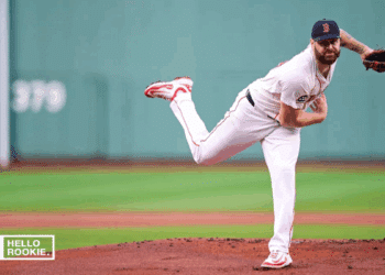 Lucas Giolito of the Boston Red Sox takes the mound against the Chicago Cubs at Wrigley Field.