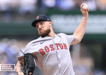 Garrett Crochet of the Boston Red Sox delivers a pitch against the Houston Astros in a key American League matchup.