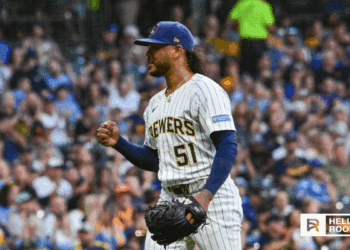 Freddy Peralta of the Milwaukee Brewers delivers on the mound against the Philadelphia Phillies in their series finale at American Family Field.