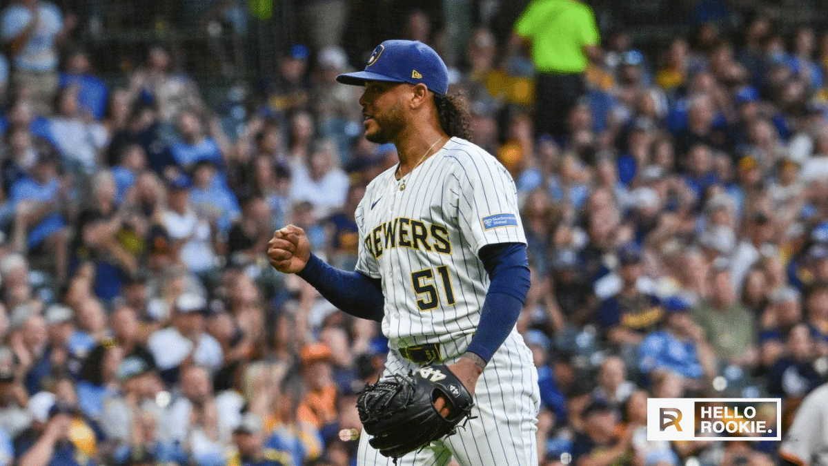 Freddy Peralta of the Milwaukee Brewers delivers on the mound against the Philadelphia Phillies in their series finale at American Family Field.