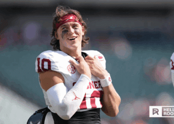 John Mateer of the Oklahoma Sooners leads the offense into a Week 4 matchup against Auburn at Memorial Stadium in Norman.