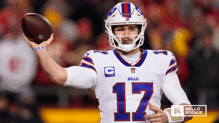 Josh Allen of the Buffalo Bills looks to attack the Ravens’ secondary in the Sunday Night Football opener at Highmark Stadium.