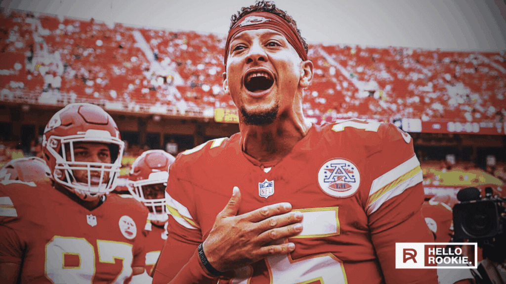 Patrick Mahomes of the Kansas City Chiefs prepares to take on the New York Giants under the lights of Sunday Night Football at MetLife Stadium.