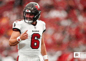 Baker Mayfield of the Tampa Bay Buccaneers looks to extend their home win streak against the San Francisco 49ers in Week 6.