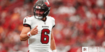 Baker Mayfield of the Tampa Bay Buccaneers looks to extend their home win streak against the San Francisco 49ers in Week 6.