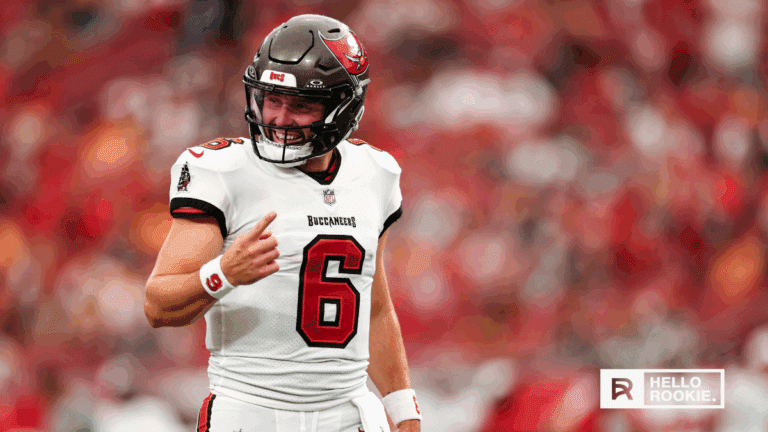 Baker Mayfield of the Tampa Bay Buccaneers looks to extend their home win streak against the San Francisco 49ers in Week 6.