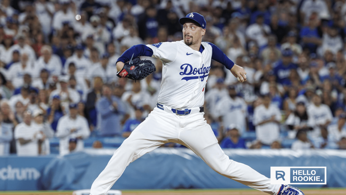 Blake Snell of the Los Angeles Dodgers starts Game 1 of the World Series vs the Toronto Blue Jays at Rogers Centre.