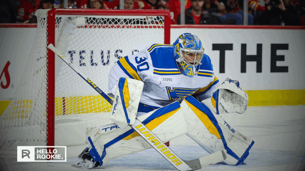 Joel Hofer of the St. Louis Blues is expected in net against the Chicago Blackhawks on Wednesday night.