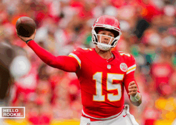 Patrick Mahomes of the Kansas City Chiefs prepares to face the Jacksonville Jaguars on Monday Night Football.