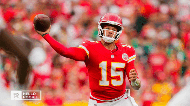 Patrick Mahomes of the Kansas City Chiefs prepares to face the Jacksonville Jaguars on Monday Night Football.