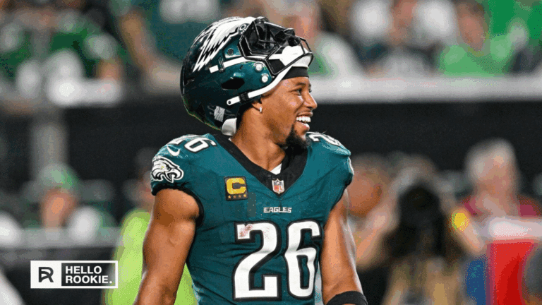 Saquon Barkley of the Philadelphia Eagles faces his former team at MetLife Stadium on Thursday Night Football.