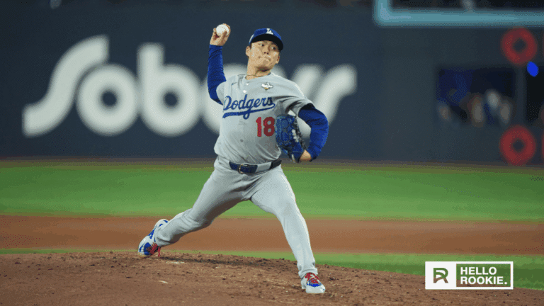 Yoshinobu Yamamoto of the Los Angeles Dodgers takes the mound in a must-win World Series Game 6 at Rogers Centre.