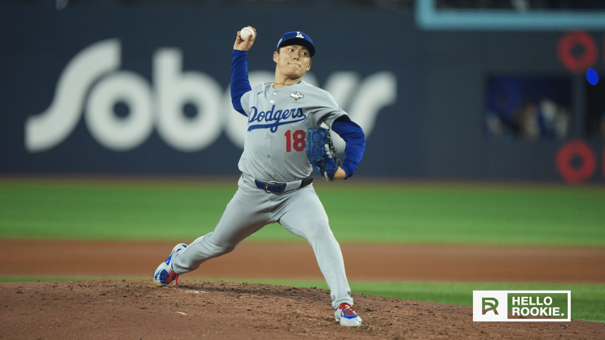 Yoshinobu Yamamoto of the Los Angeles Dodgers takes the mound in a must-win World Series Game 6 at Rogers Centre.