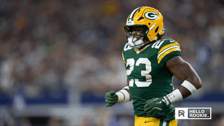 Emanuel Wilson looks to spark the Packers' run game as they take on the Lions in a key Thanksgiving matchup