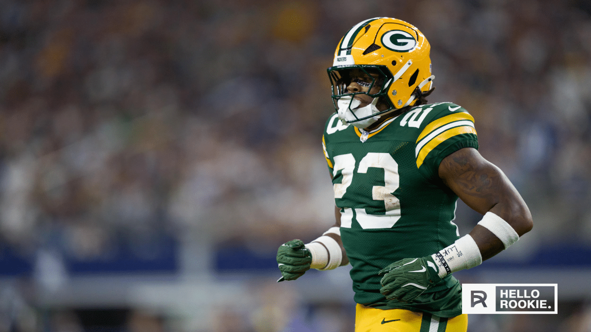 Emanuel Wilson looks to spark the Packers' run game as they take on the Lions in a key Thanksgiving matchup