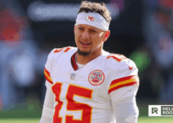 Patrick Mahomes of the Kansas City Chiefs leads the offense into AT&T Stadium for a Thanksgiving clash with the Dallas Cowboys.