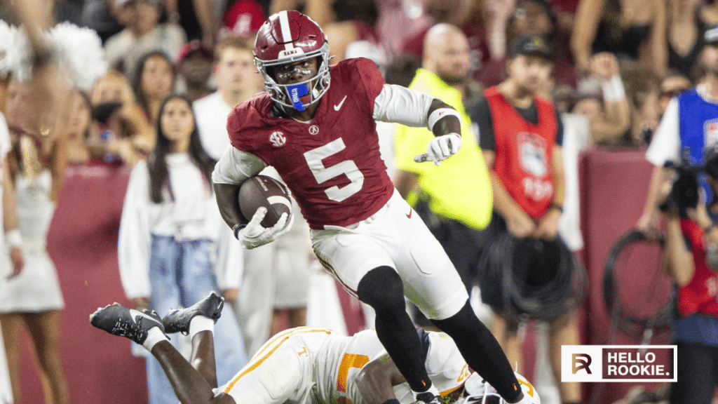 Germie Bernard looks to spark Alabama’s offense in a high-stakes Rose Bowl matchup vs Indiana.