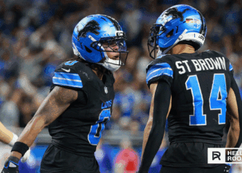 Jahmyr Gibbs of the Detroit Lions looks to power the offense against the Dallas Cowboys on Thursday Night Football.