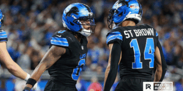 Jahmyr Gibbs of the Detroit Lions looks to power the offense against the Dallas Cowboys on Thursday Night Football.