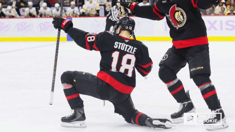 Tim Stutzle of the Ottawa Senators leads the charge against the Canadiens in a tight Atlantic Division showdown.