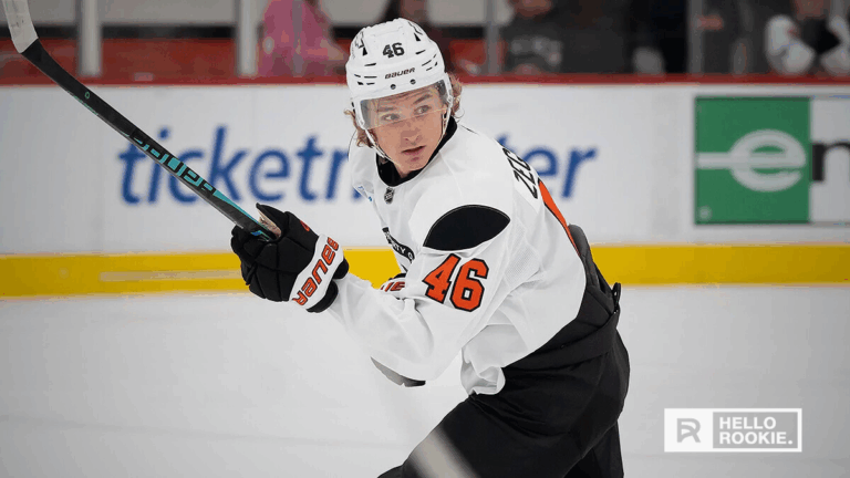 Trevor Zegras of the Philadelphia Flyers leads the offense in a key matchup vs the Penguins at Xfinity Mobile Arena.