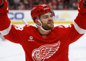 Alex DeBrincat leads the Red Wings' offense as they host the Avalanche in a key Eastern vs Western Conference battle.