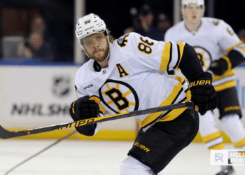 David Pastrnak of the Boston Bruins leads the charge at TD Garden against the Nashville Predators.