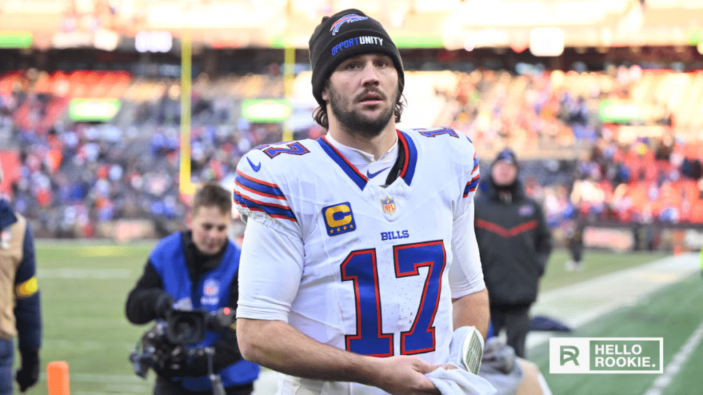 Josh Allen of the Buffalo Bills battles through injuries as they face the Denver Broncos in the AFC Divisional Round at Mile High.