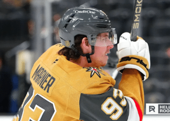 Mitch Marner of the Vegas Golden Knights returns to Toronto to face his former team at Scotiabank Arena.