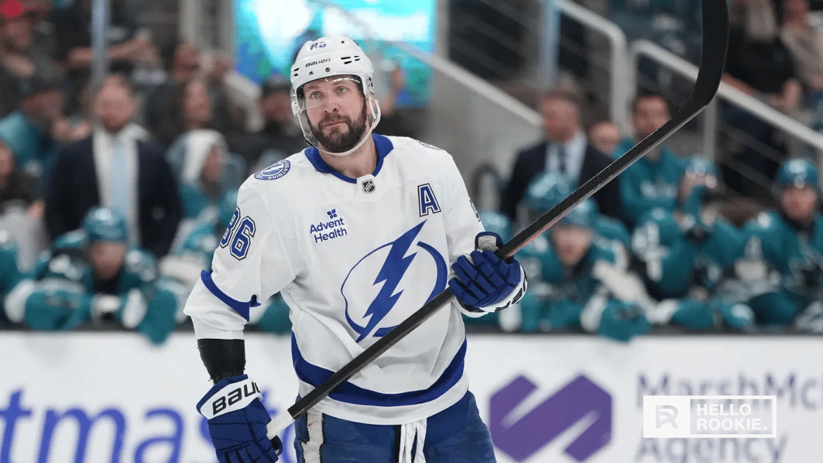 Nikita Kucherov of the Tampa Bay Lightning leads the NHL in points as they face the Flyers for a season sweep.