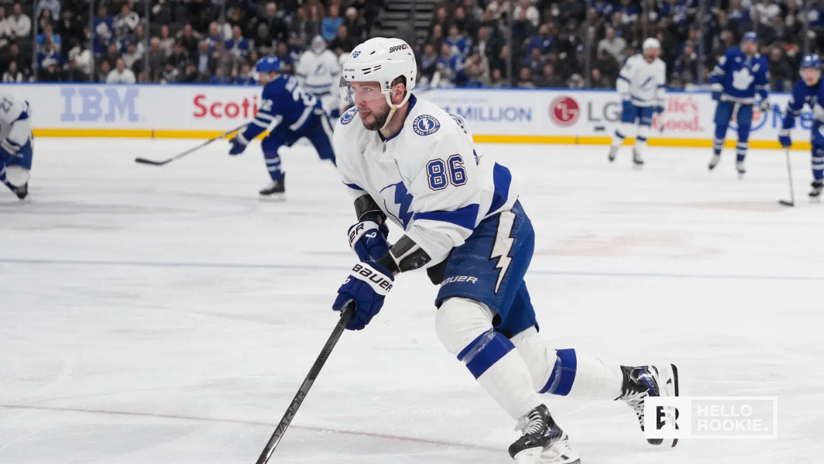 Nikita Kucherov of the Tampa Bay Lightning leads the offense as they host the Utah Mammoth at Amalie Arena.