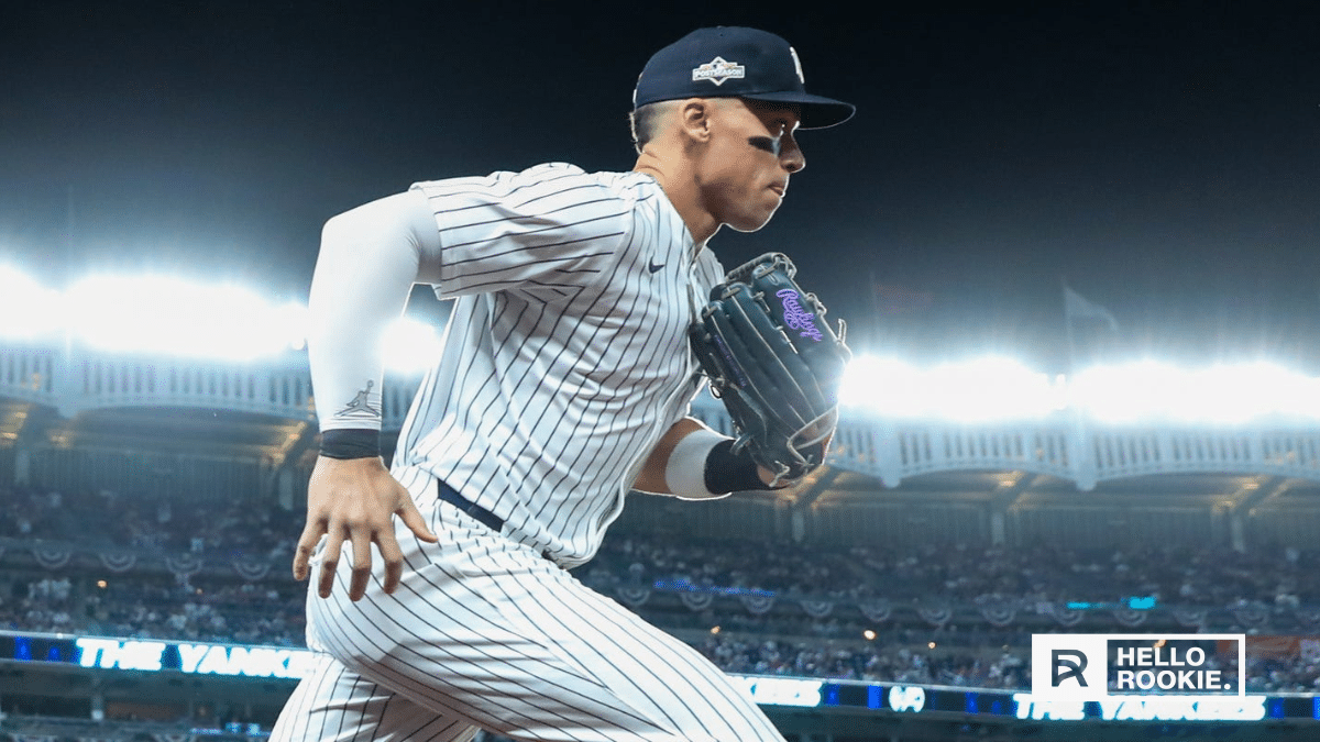 Aaron Judge of the New York Yankees steps to the plate against the San Francisco Giants on MLB Opening Night at Oracle Park.