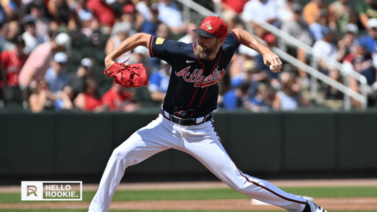 Chris Sale of the Atlanta Braves pitches on Opening Day against the Kansas City Royals at Truist Park.