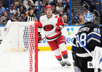 Sebastian Aho leads the Carolina Hurricanes offense as they host the Montreal Canadiens at Lenovo Center.