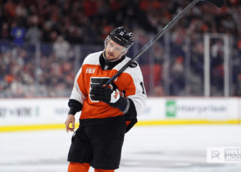 Travis Konecny leads the Philadelphia Flyers against the Toronto Maple Leafs at Scotiabank Arena.