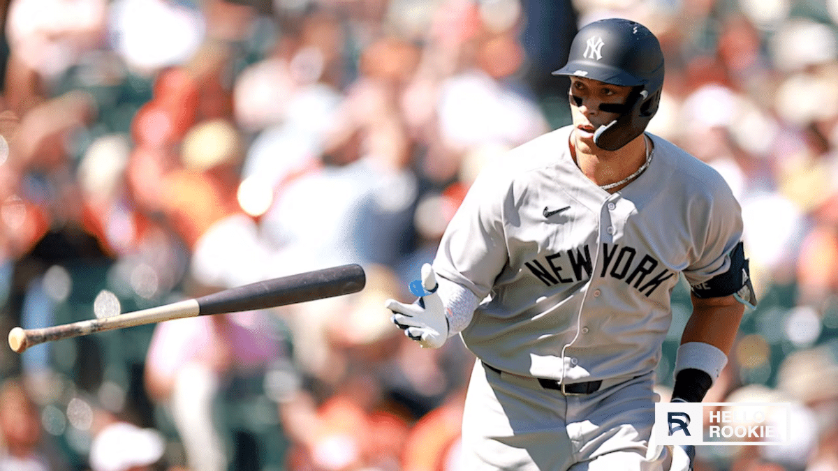 Aaron Judge of the New York Yankees bats against the Sacramento Athletics at Yankee Stadium