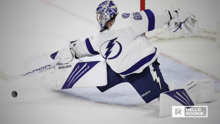 Andrei Vasilevskiy anchors the Tampa Bay Lightning in net against the Pittsburgh Penguins