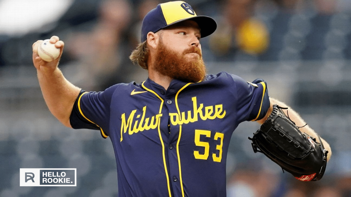 Brandon Woodruff of the Milwaukee Brewers pitches at Fenway Park against the Boston Red Sox
