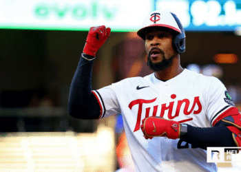 Byron Buxton of the Minnesota Twins swings against the Detroit Tigers at Target Field during an AL Central matchup