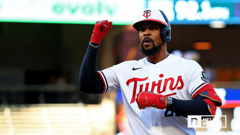 Byron Buxton of the Minnesota Twins swings against the Detroit Tigers at Target Field during an AL Central matchup